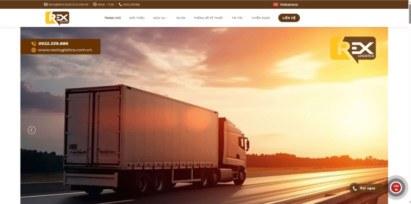 Dự án Website CTy Rexlogistcis
